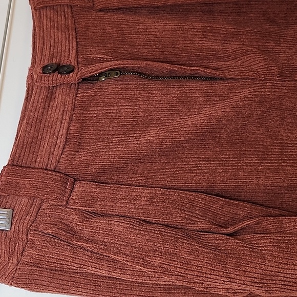 Madewell High Waist Tapered Corduroy Pants      Rust Red Trousers Size 4 - Picture 8 of 16